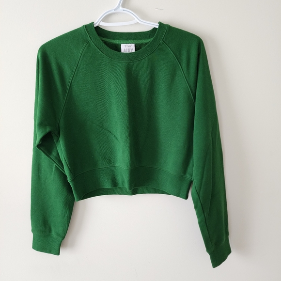 TNA Sweaters - TNA Airy green cropped sweatshirt S